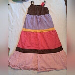 Gymboree girls size 9 Glamour Safari line color block maxi dress, EUC